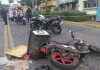 Automóvil choca contra motocicleta, en Xalapa