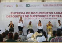 ENTREGA EL GOBERNADOR; CUITLÁHUAC GARCÍA JIMÉNEZ 769 DOCUMENTOS AGRARIOS EN ÁLAMO A GESTIÓN DE LA ALCALDESA LILIA ARRIETA.