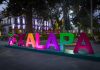 Iluminan letras turísticas de Xalapa