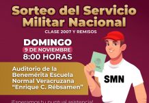Convoca Ayuntamiento a Sorteo del Servicio Militar Nacional Clase 2007