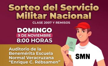 Convoca Ayuntamiento a Sorteo del Servicio Militar Nacional Clase 2007